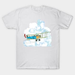 Old Airplane in the blue sky T-Shirt